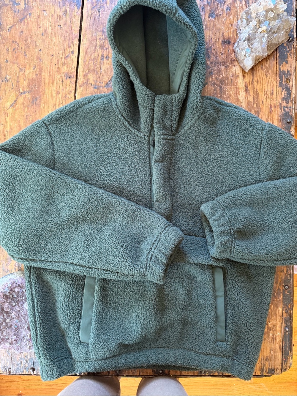 Banana republic Sherpa hoodie small EUC